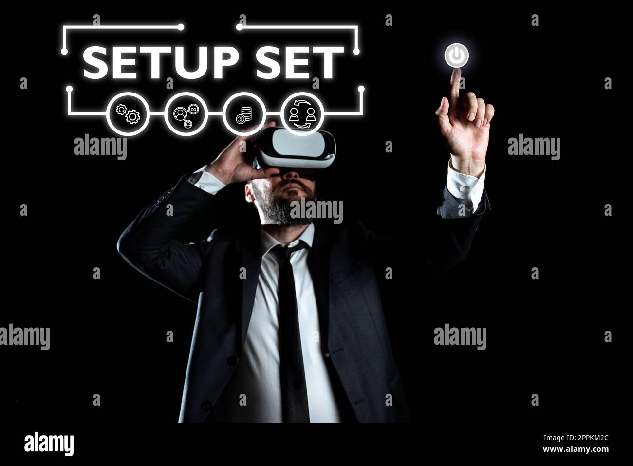 Testo che mostra il set di impostazioni inspirazione. Business mostrare il modo, la posizione, o la direzione in cui qualcosa è impostato Foto Stock
