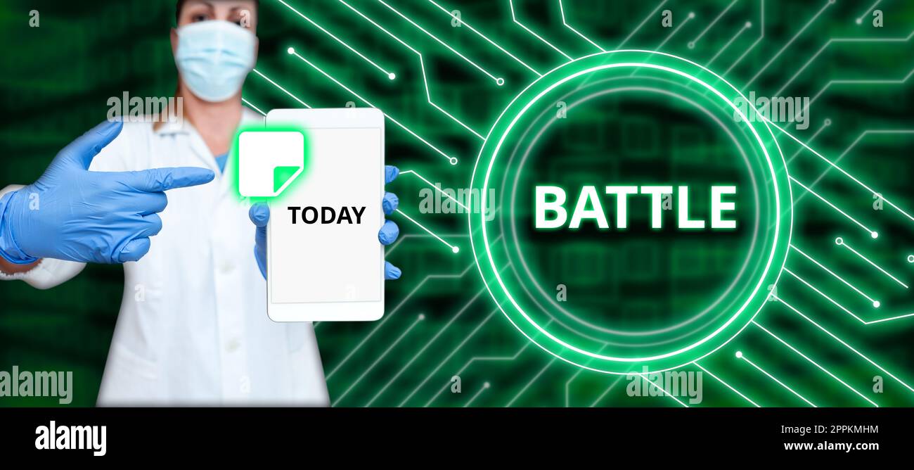 Esposizione concettuale Battaglia. Business Concept lotta violenta tra gruppi di persone o tra forze militari Foto Stock