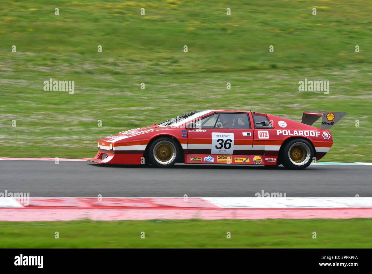 Scarperia, 2 aprile 2023: Lotus Esprit S1° anno 1979 in azione durante il Mugello Classic 2023 sul circuito del Mugello in Italia. Foto Stock