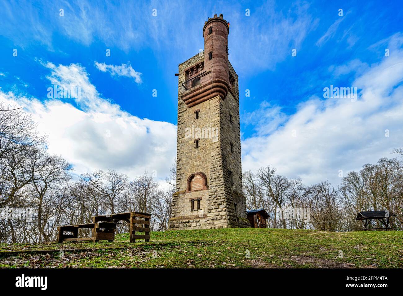 Vista sul Moltkewarte nelle montagne Harz Foto Stock