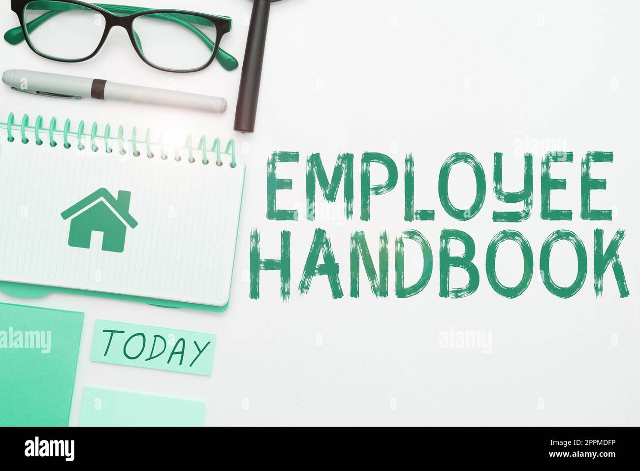 Testo che mostra il manuale per i dipendenti Inspiration. Internet Concept Document che contiene le procedure operative dell'azienda Foto Stock