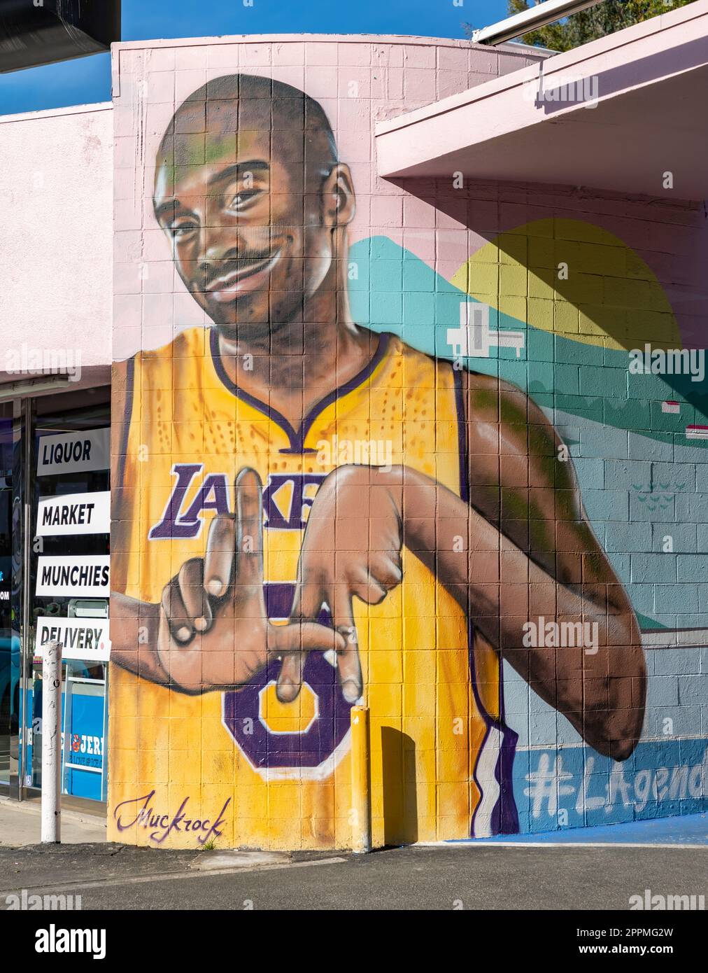 Kobe Bryant West Hollywood Mural Foto Stock