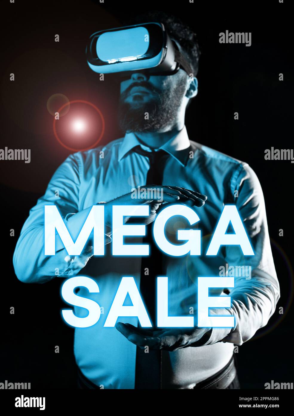 Visualizzazione concettuale Mega sale. Business Overview il giorno pieno di offerte speciali e sconti pesanti Foto Stock