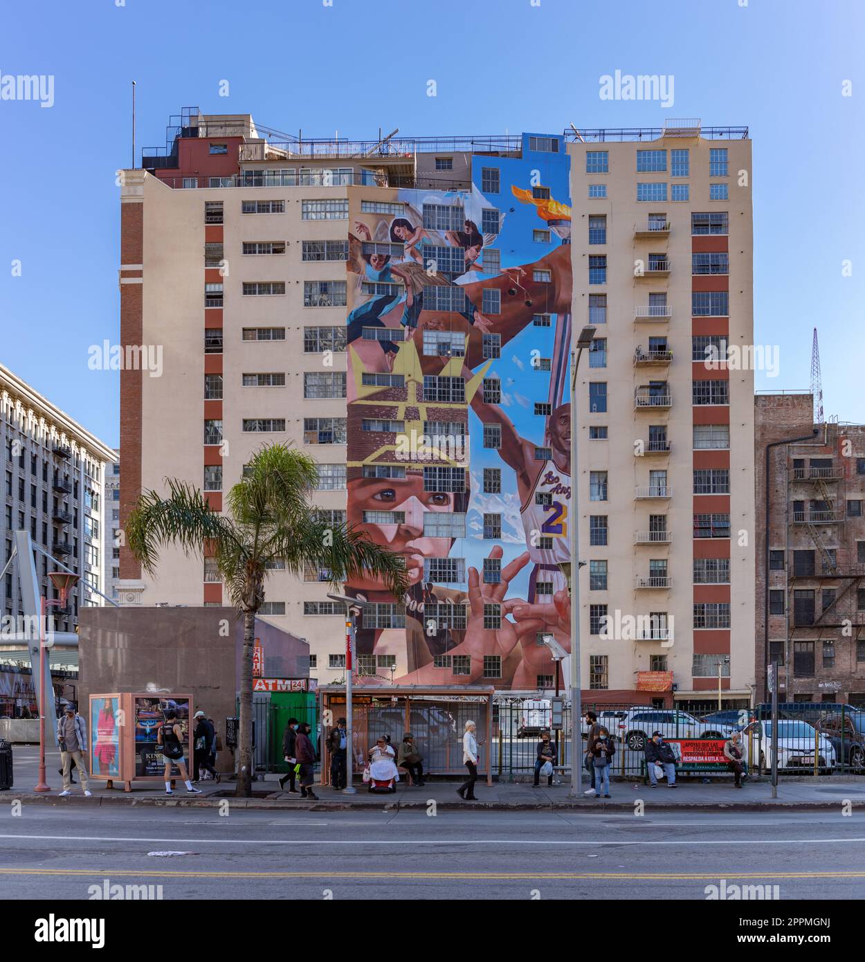 Angelus Mural Foto Stock