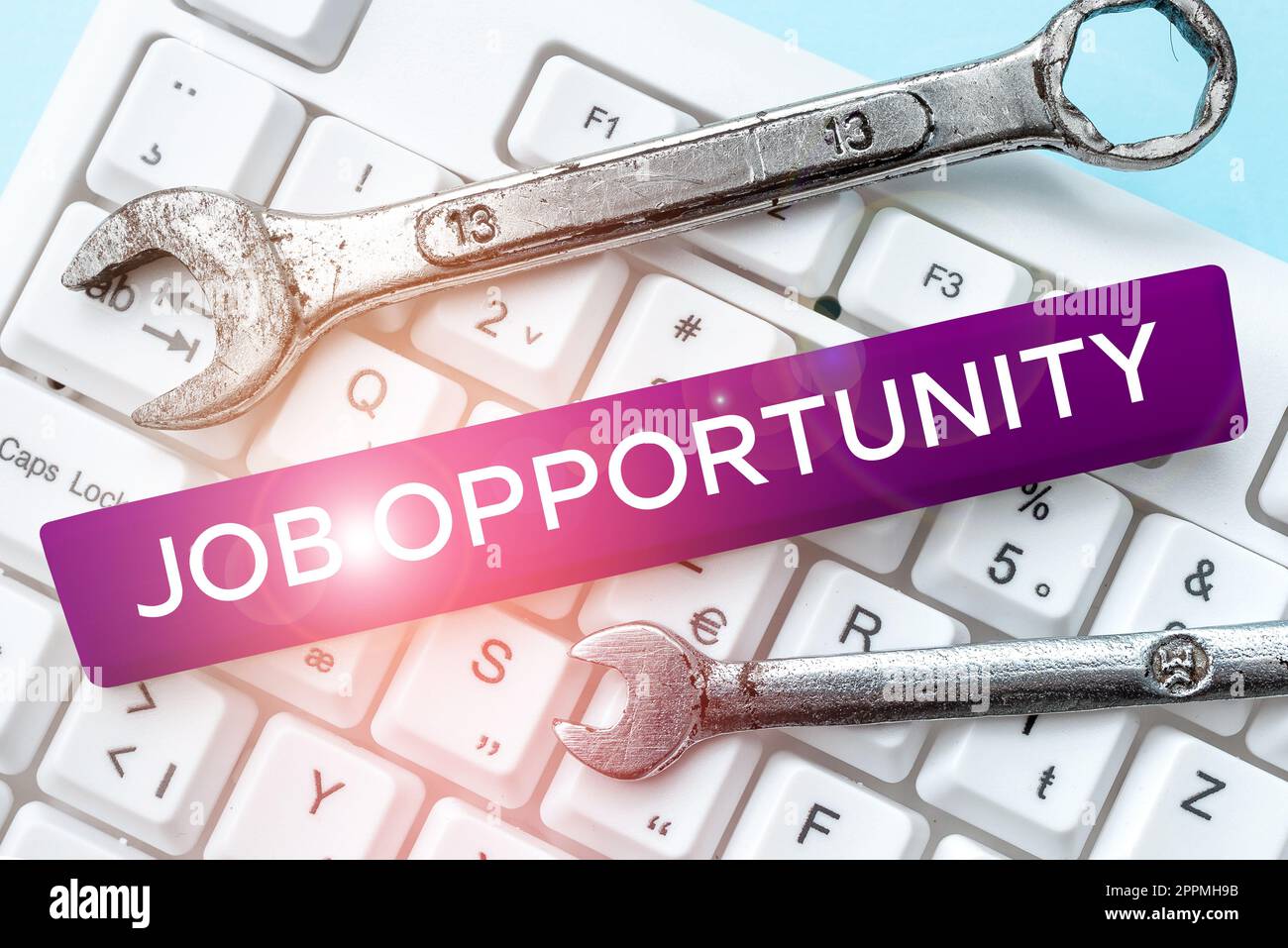 Scrittura a mano segno opportunità di lavoro. Business approccio un'opportunità di lavoro o la possibilità di ottenere un lavoro Foto Stock