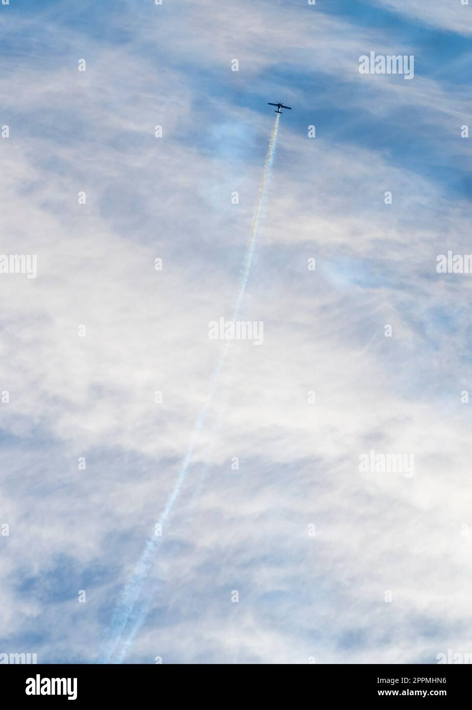 Aereo a elica volante Foto Stock