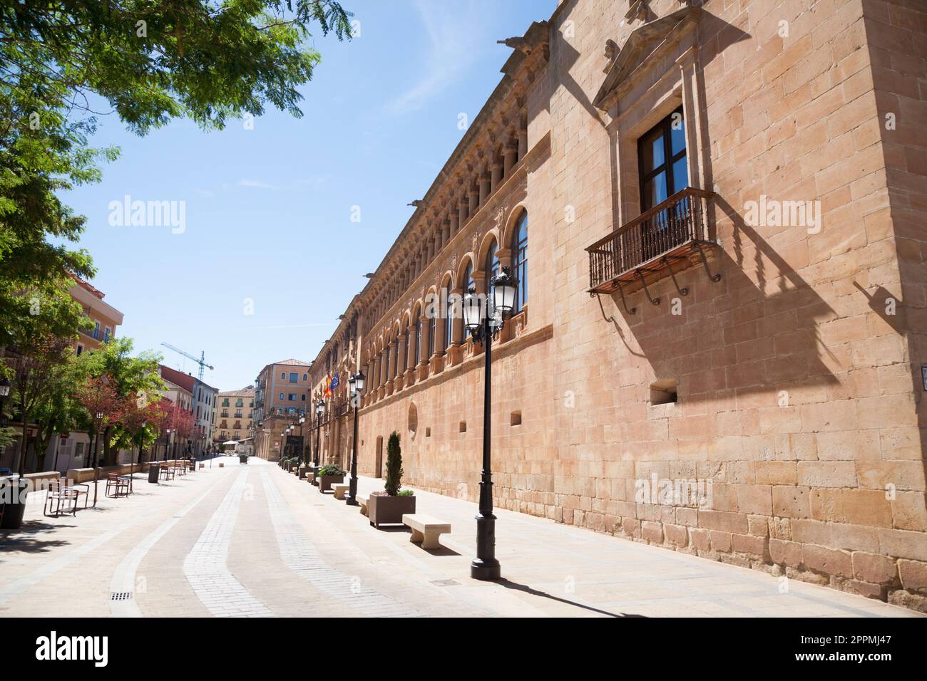 Paesaggio urbano della città vecchia di Soria, Castiglia e León, Spagna Foto Stock