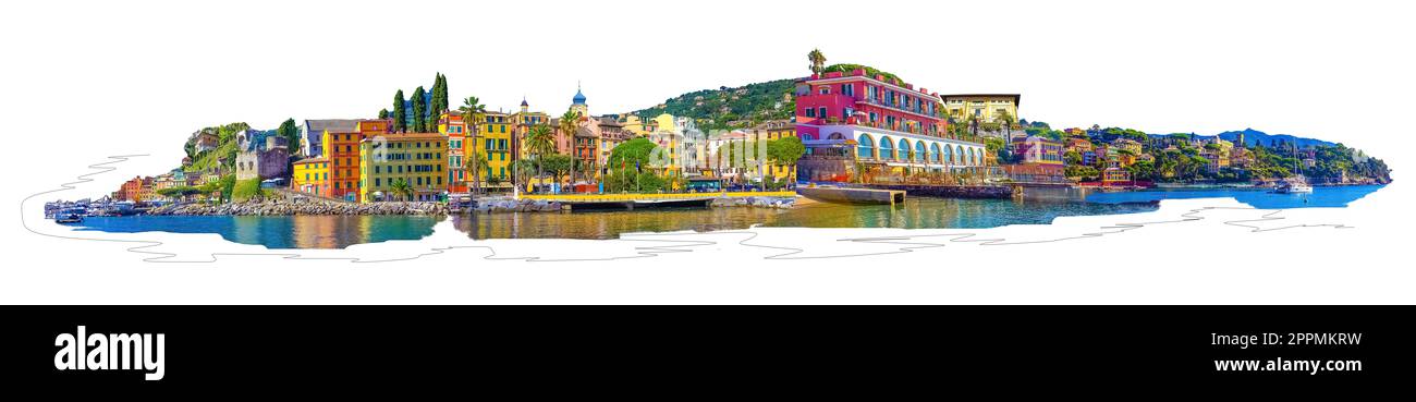 Architettura di Santa Margherita Ligure Foto Stock