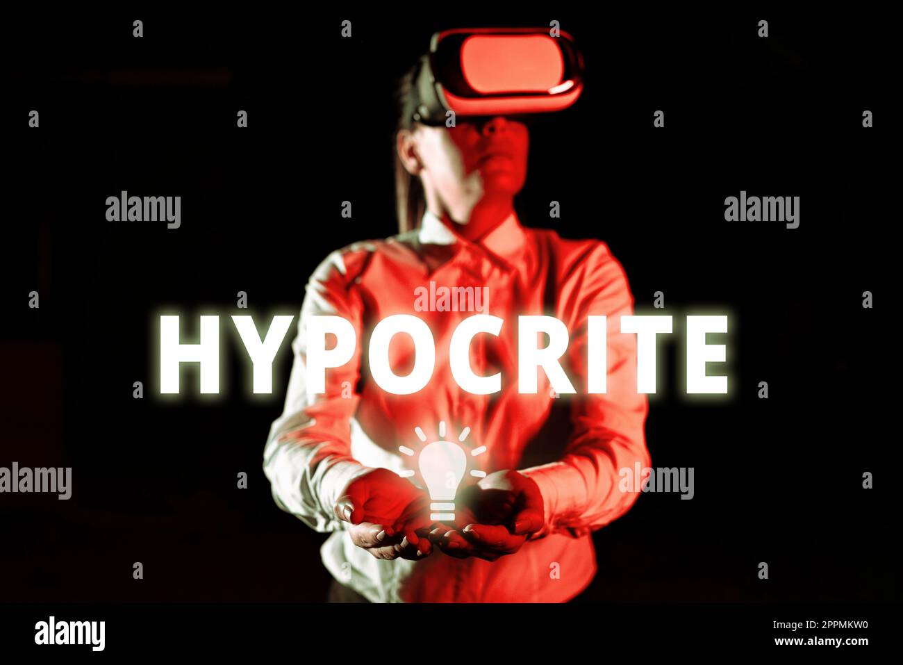 Ipocrite concettuale di visualizzazione. Business Concept condizione medica in cui la pressione sanguigna è estremamente alta Foto Stock
