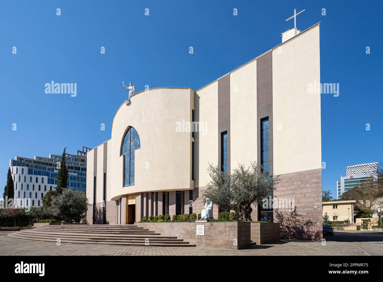 St Cattedrale cattolica di Paolo a Tirana, Albania Foto Stock