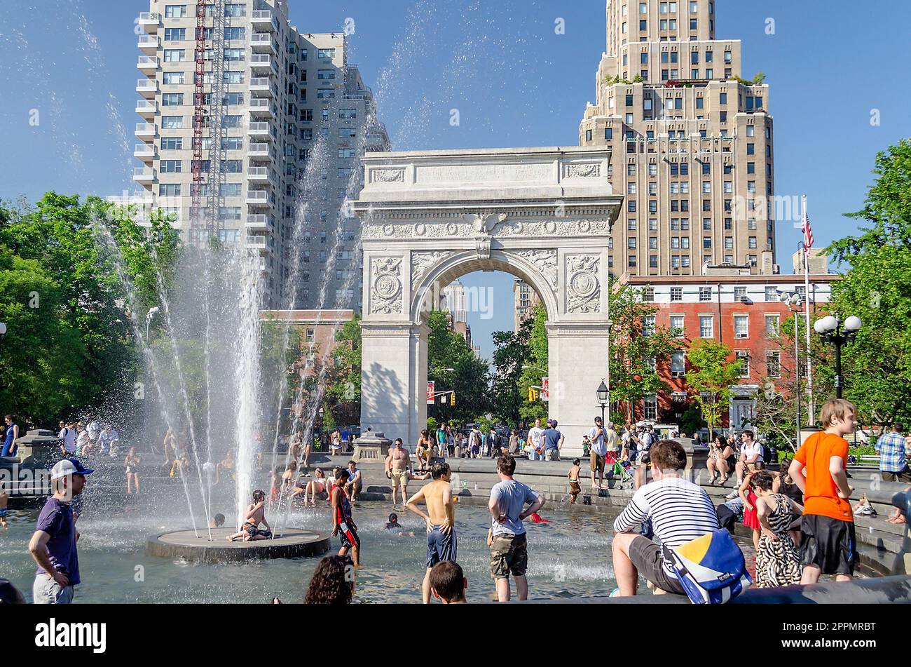 Washington Square Arch, New York City, Stati Uniti d'America Foto Stock