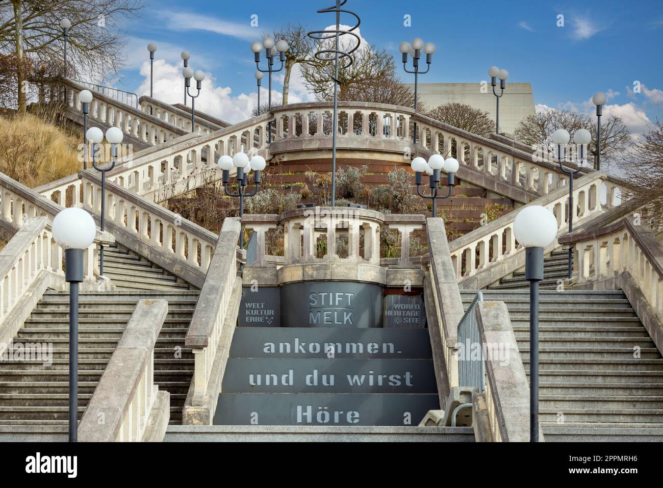 Melk Abbey Stairs (Stift Melk Treppe), Melk, Austria Foto Stock