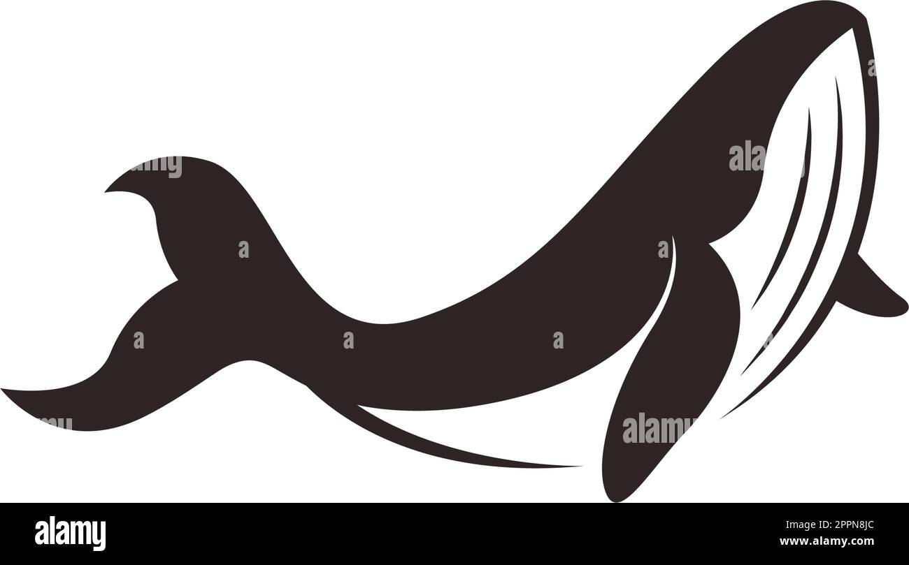 Modello di illustrazione del logo Whale Icon Illustrazione Vettoriale Modello di illustrazione del logo Whale Icon Illustrazione Vettoriale