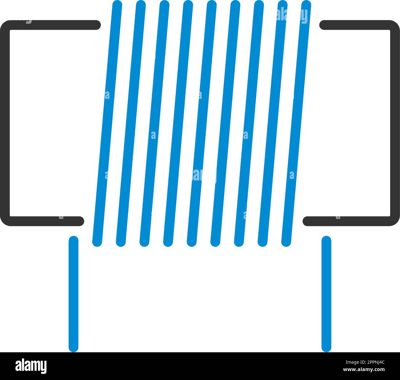 Icona bobina induttore Illustrazione Vettoriale