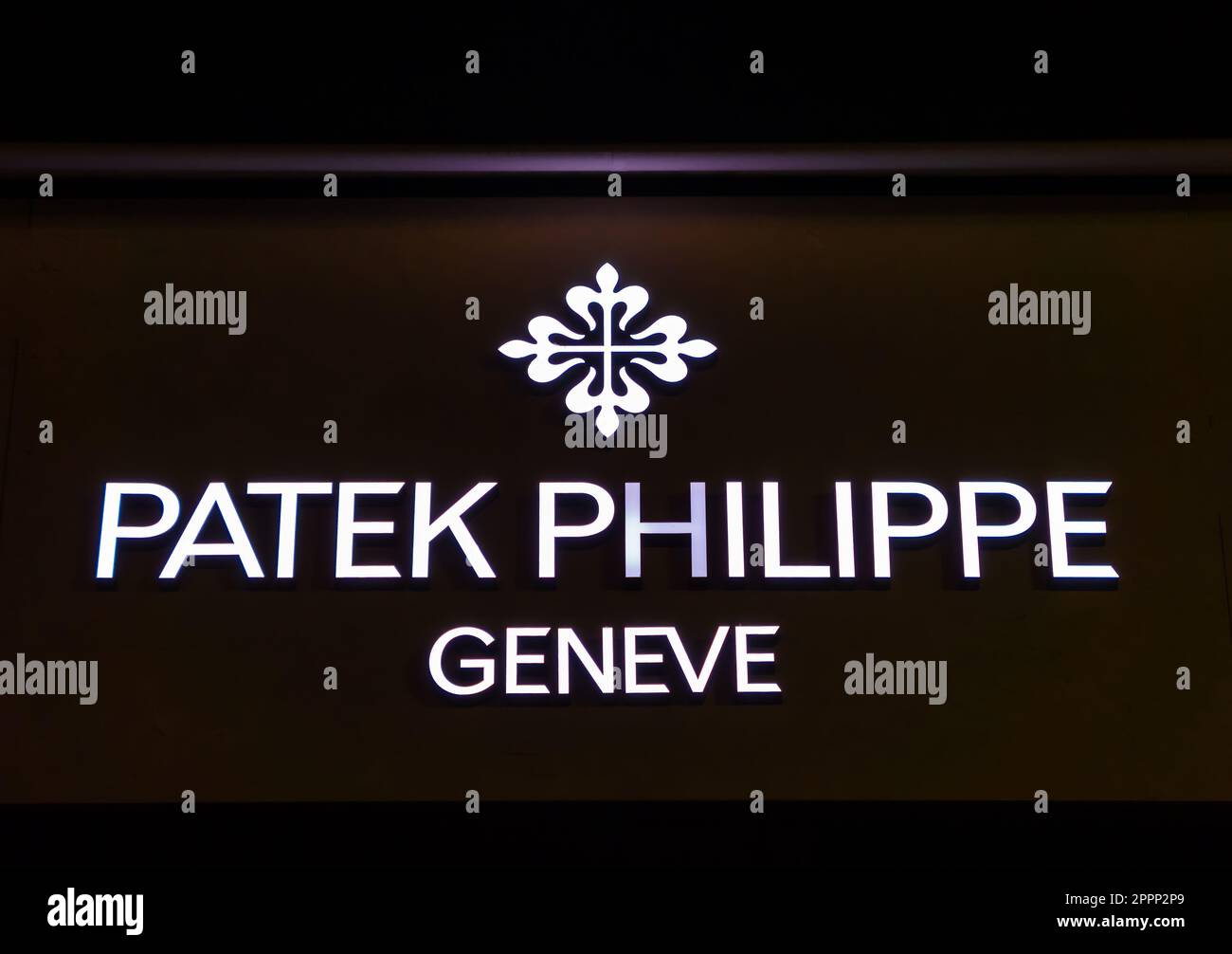 Francoforte sul meno, Germania - 29 gennaio 2023: Patek Philippe, Geneve, è uno dei più antichi produttori di orologi al mondo Foto Stock