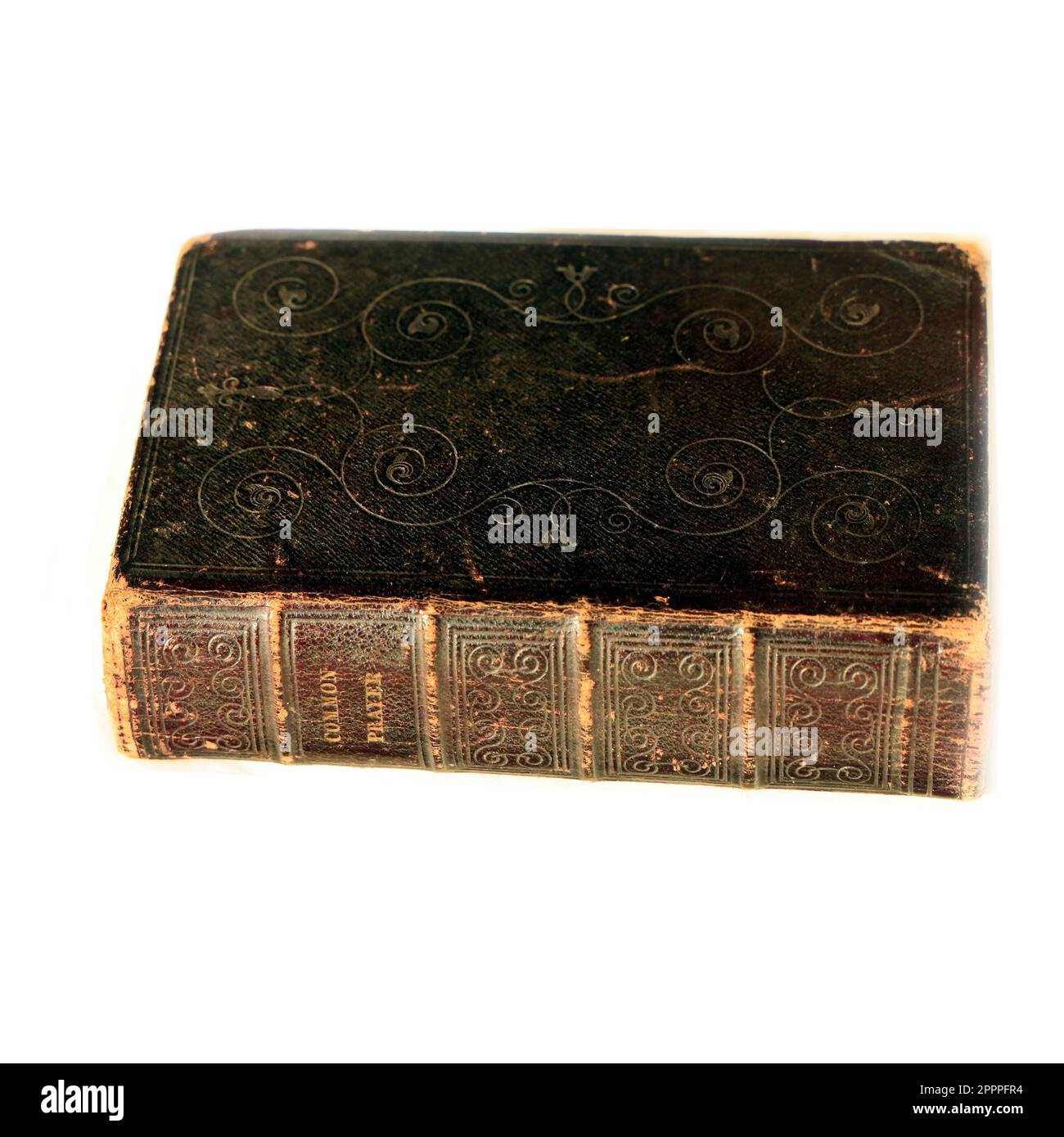 Libro su sfondo bianco - il Libro della preghiera comune Foto Stock