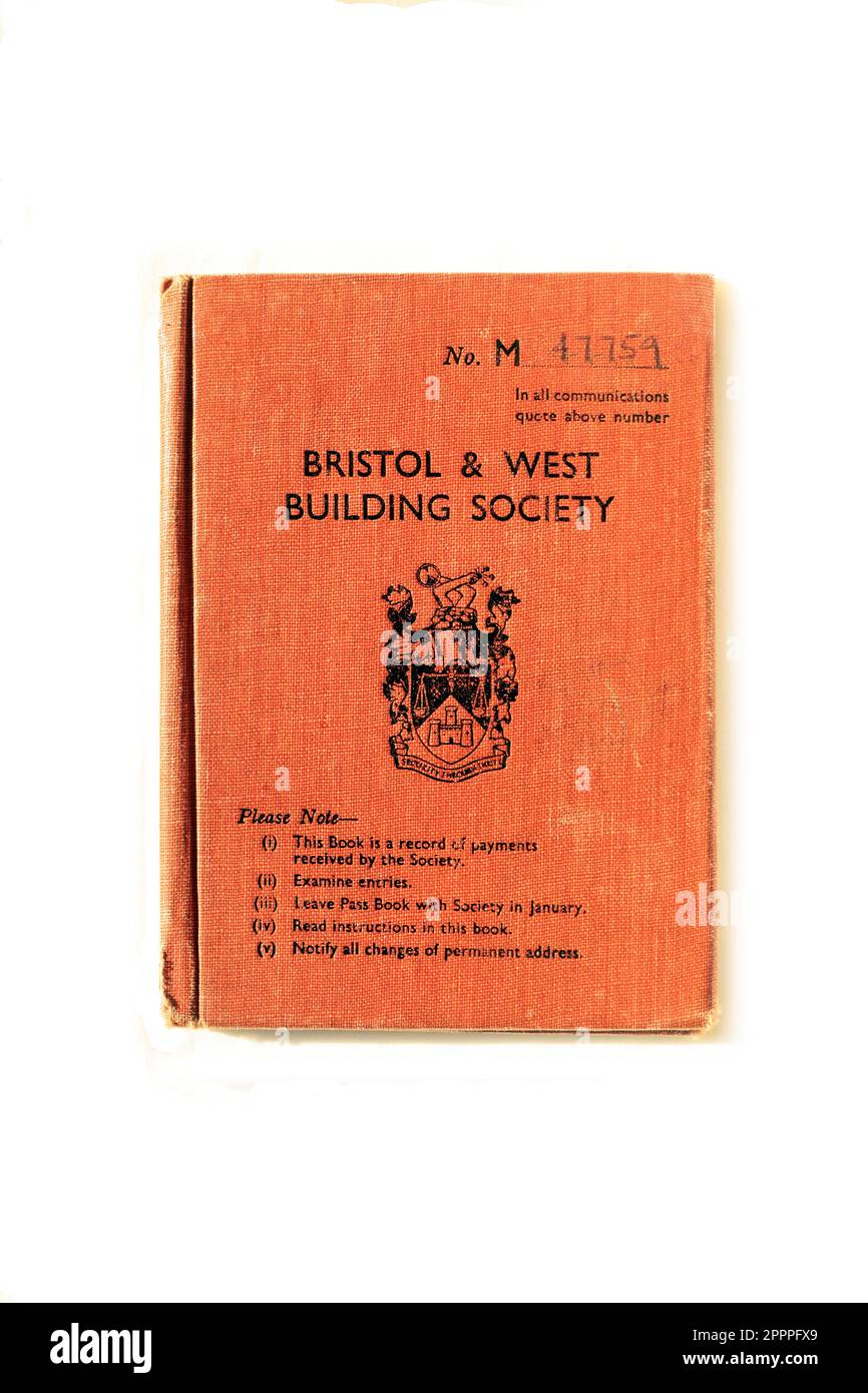Libro pass Old Bristol & West Building Society Foto Stock