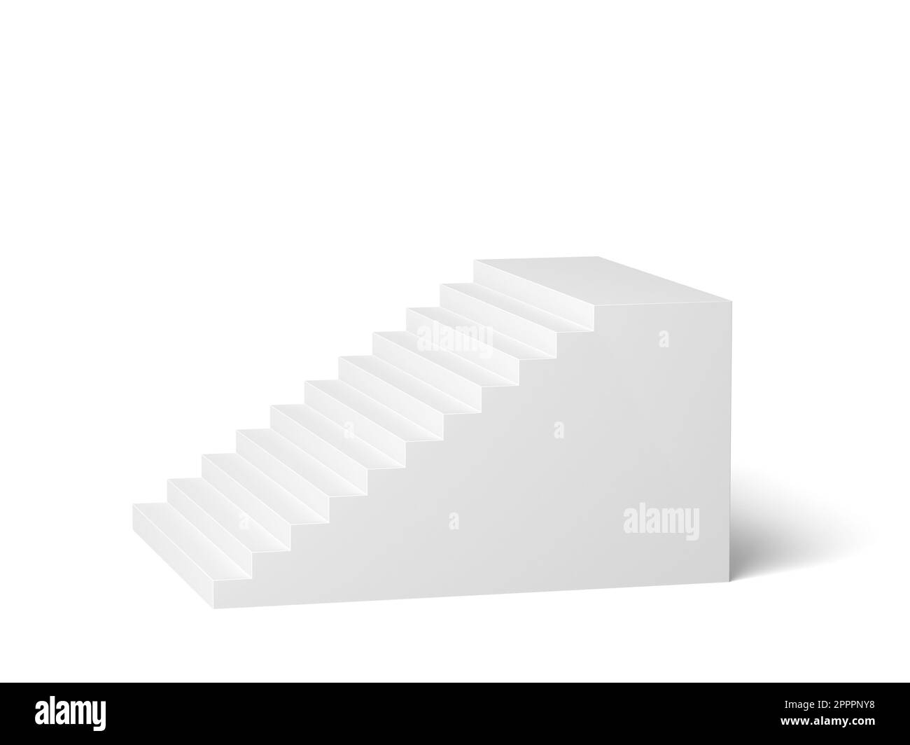 Scale bianche isolate su sfondo bianco. illustrazione 3d. Foto Stock