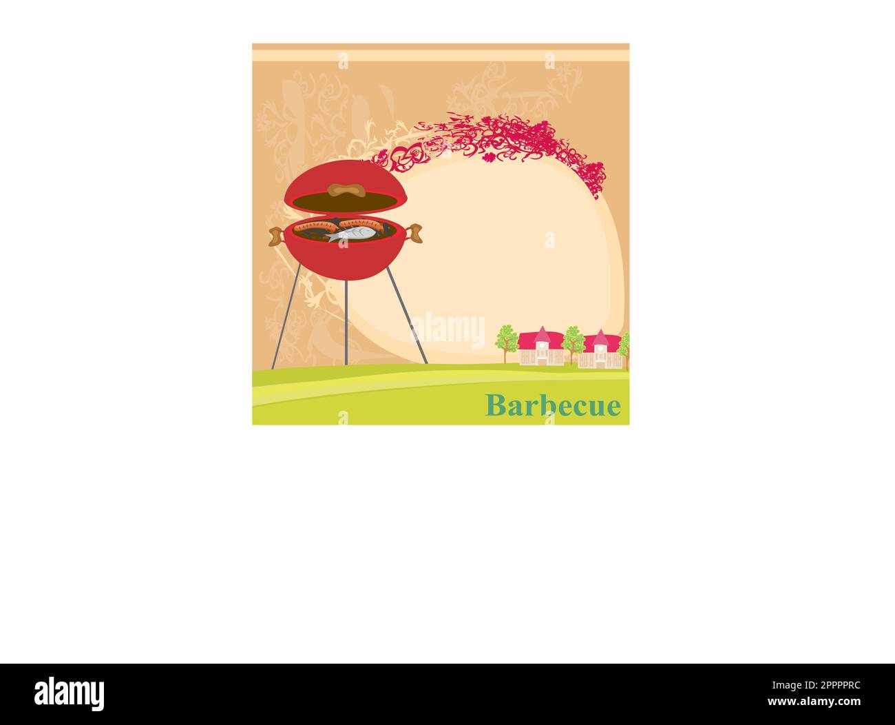 Barbecue Invito alla festa Illustrazione Vettoriale