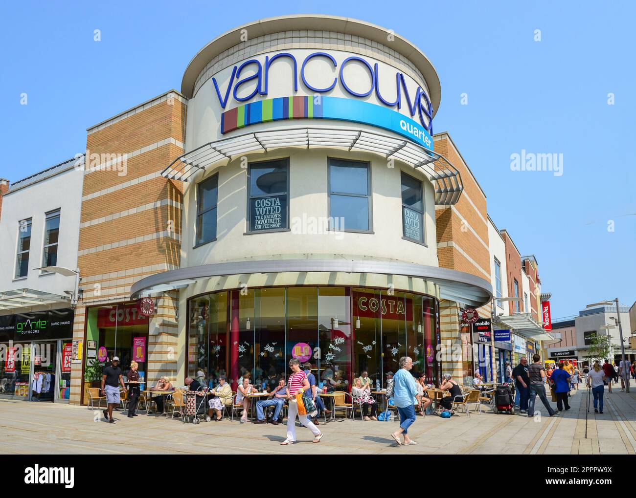 Nuovo Vancouver Shopping Centre, King's Lynn, Norfolk, Inghilterra, Regno Unito Foto Stock
