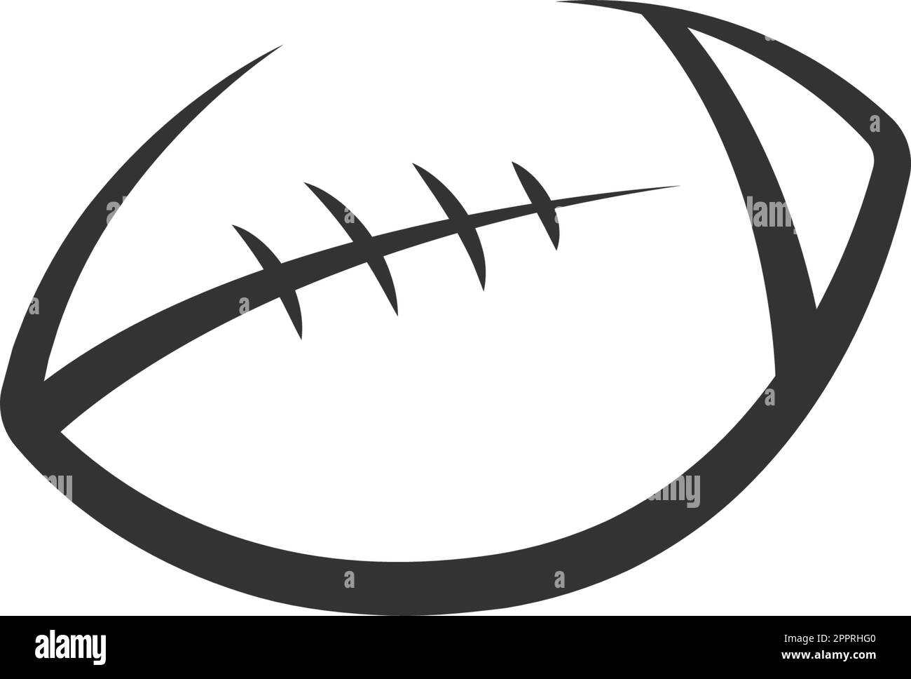 Disegno dell'icona della sfera di Rugby Illustrazione Vettoriale