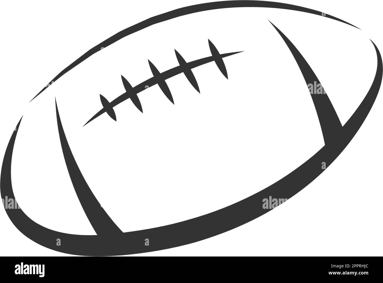 Disegno dell'icona della sfera di Rugby Illustrazione Vettoriale