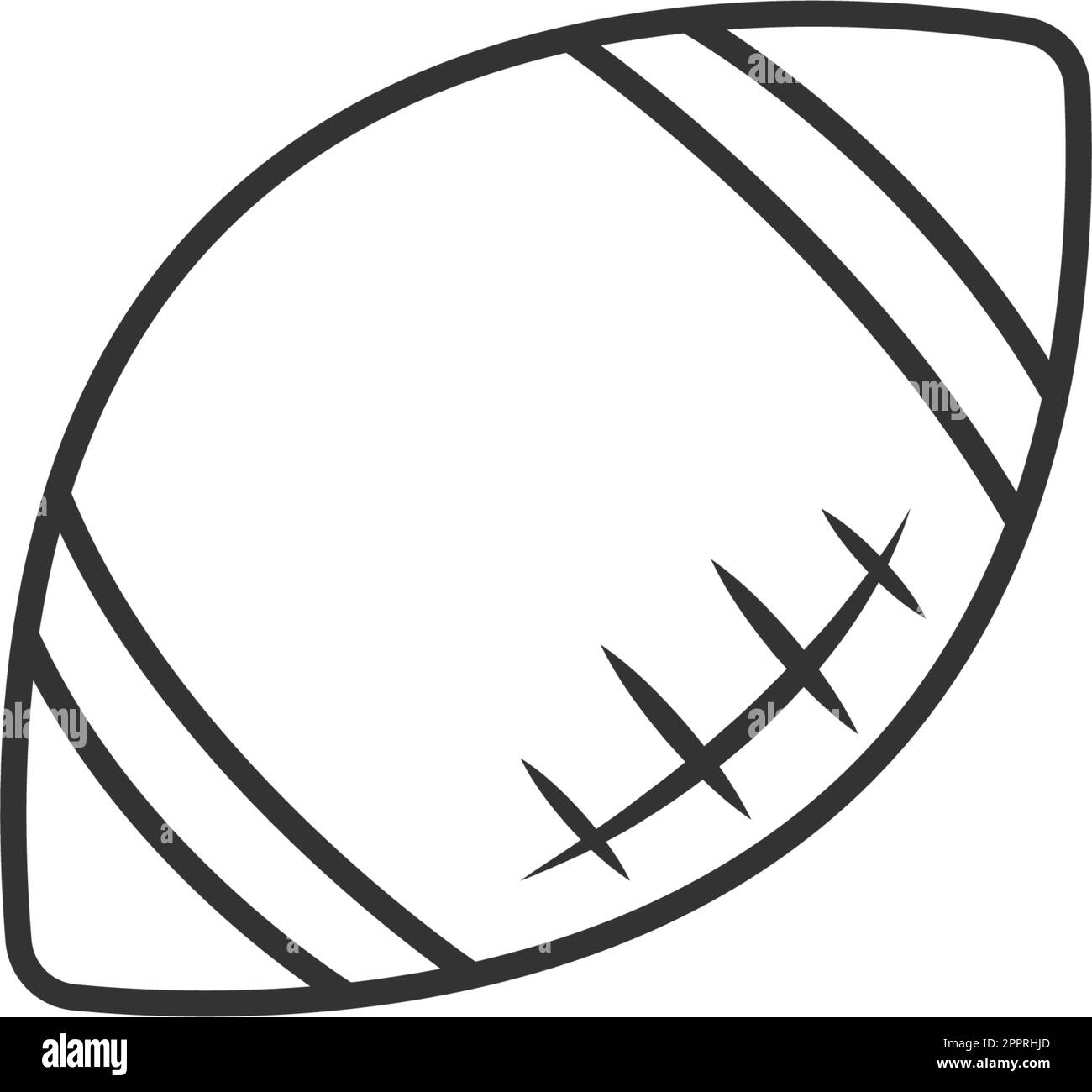 Disegno dell'icona della sfera di Rugby Illustrazione Vettoriale
