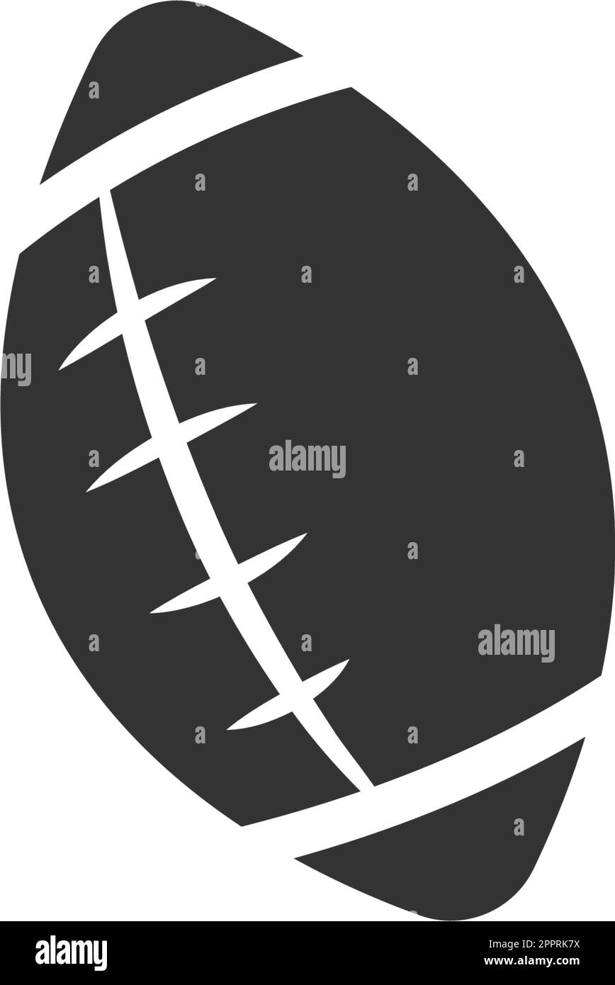 Disegno dell'icona della sfera di Rugby Illustrazione Vettoriale