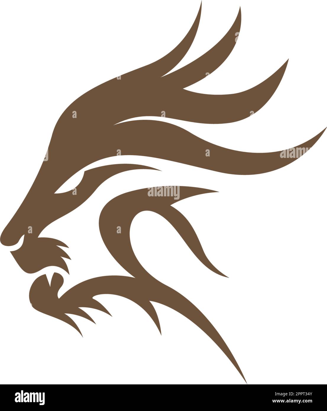 Illustrazione del logo icona Lion Illustrazione Vettoriale