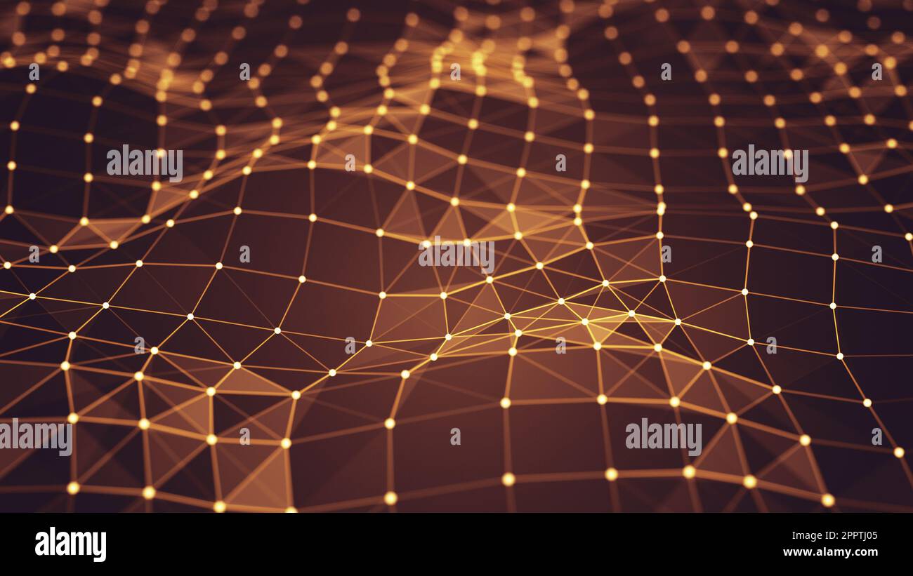Reti neurali artificiali sfondo astratto. Foto Stock