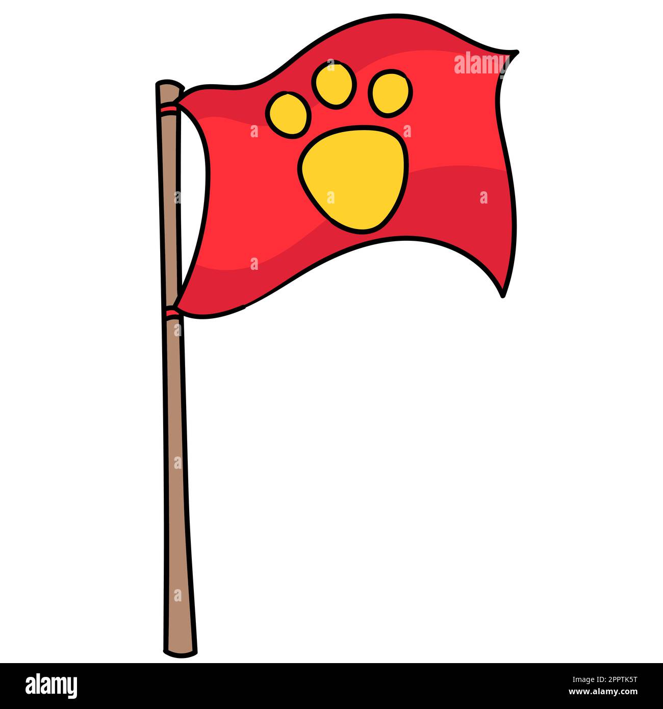 bandiera di festa della bestia, kawaii del doodle. immagine dell'icona di doodle Illustrazione Vettoriale