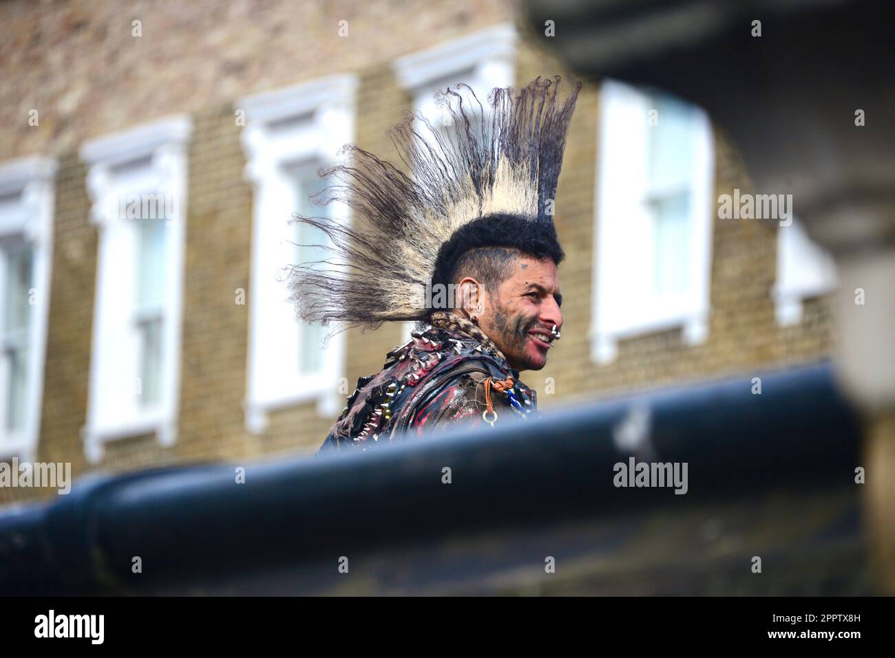 Un punk a Camden, Londra Foto Stock