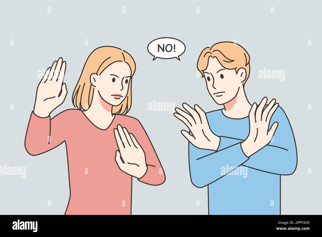 Persone che non mostrano gesti Illustrazione Vettoriale