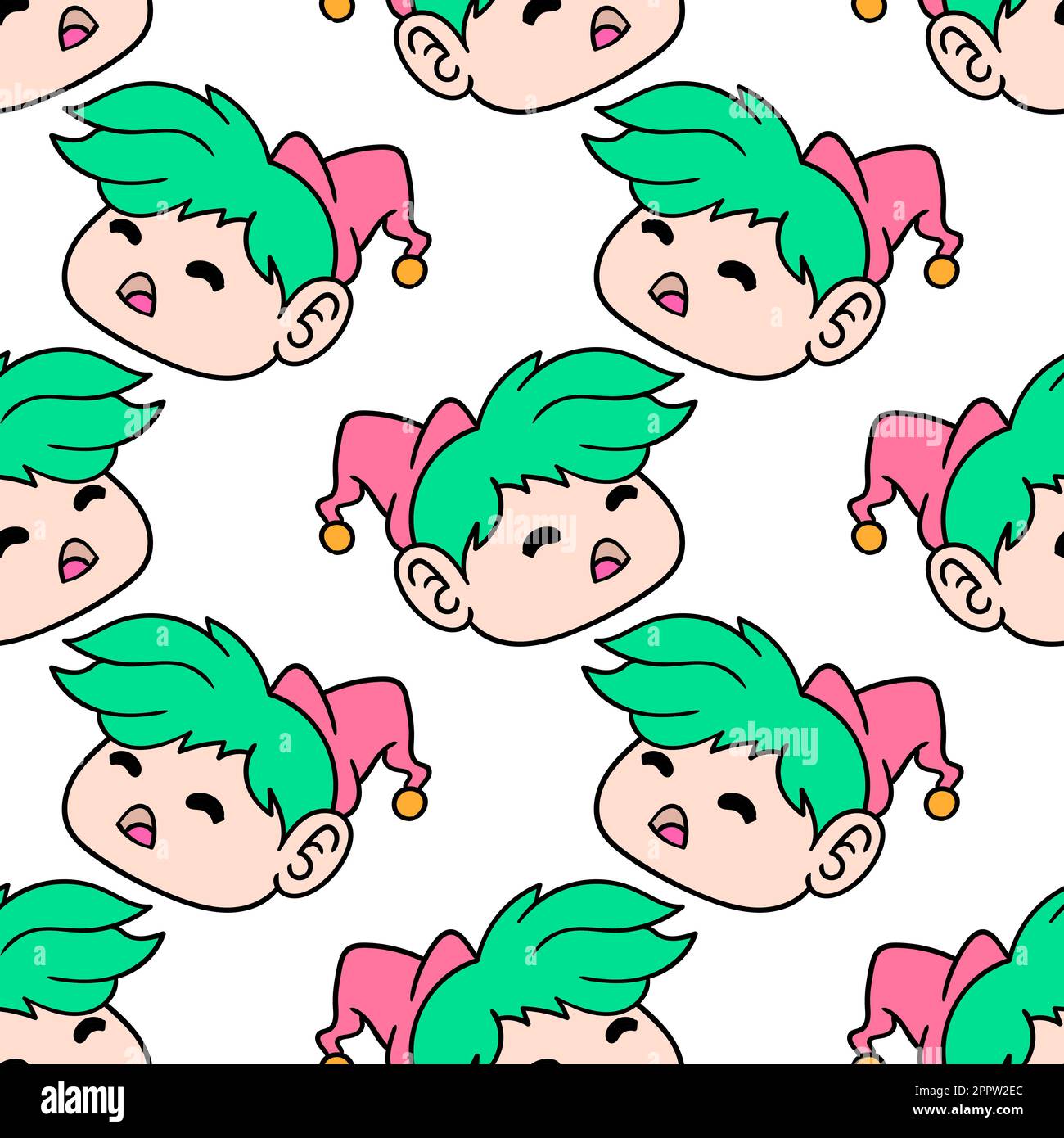 sleepboy stampa tessuto senza cuciture motivo. ripetizione del disegno di sfondo Illustrazione Vettoriale