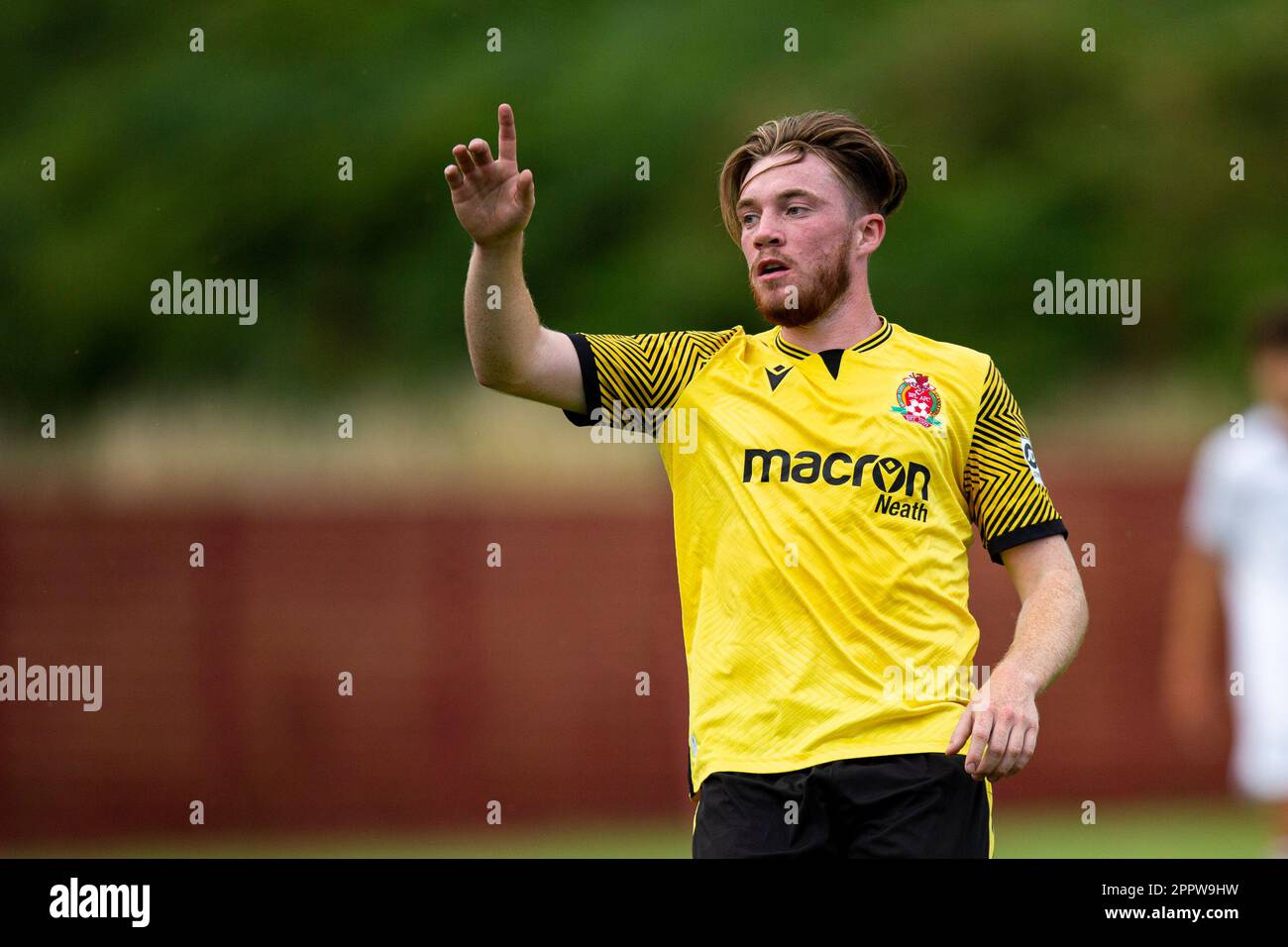 Briton Ferry Llansawel / Swansea City U23 in una pre-stagione amichevole il 27th luglio 2022. Foto Stock