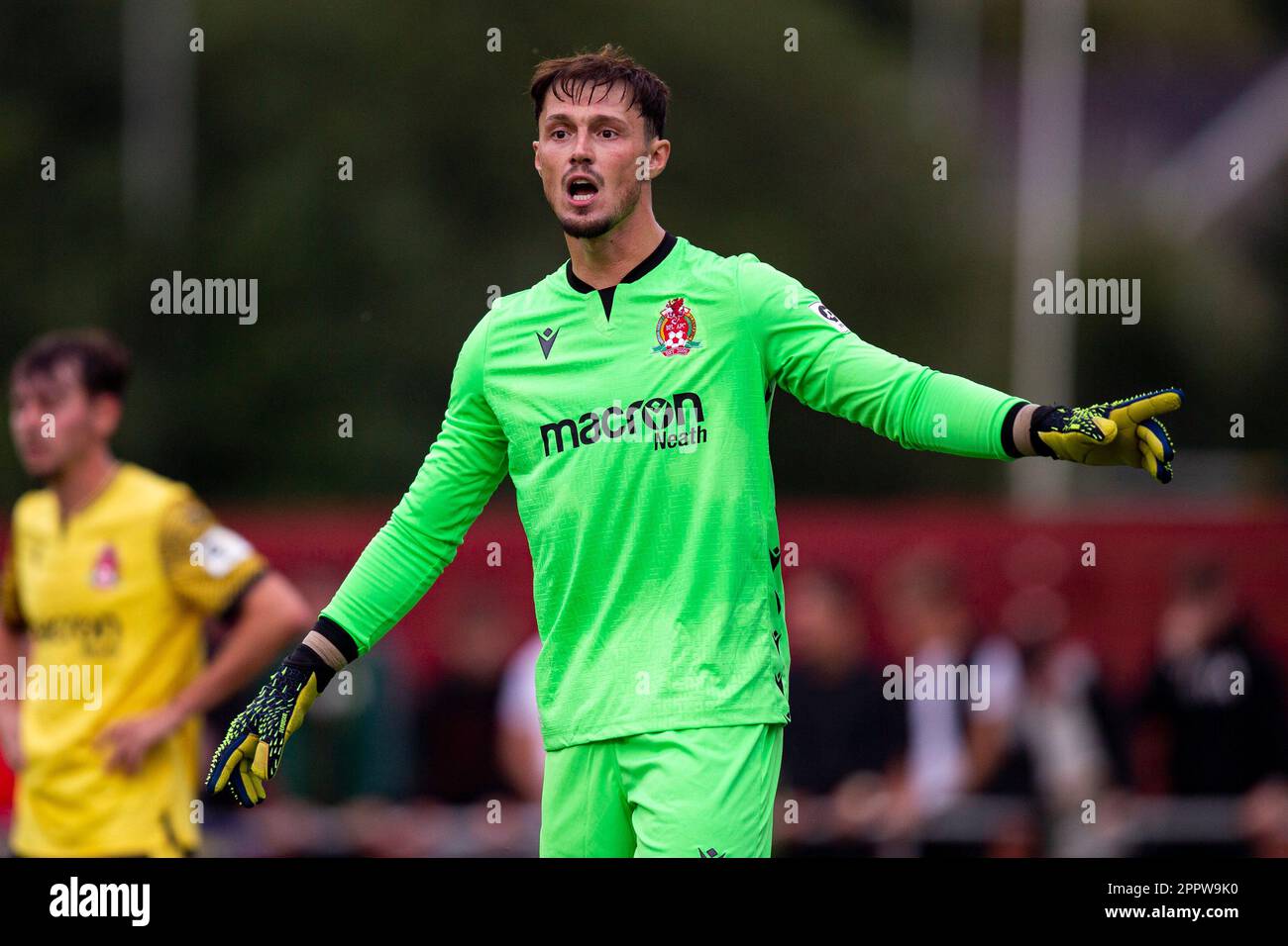 Briton Ferry Llansawel / Swansea City U23 in una pre-stagione amichevole il 27th luglio 2022. Foto Stock
