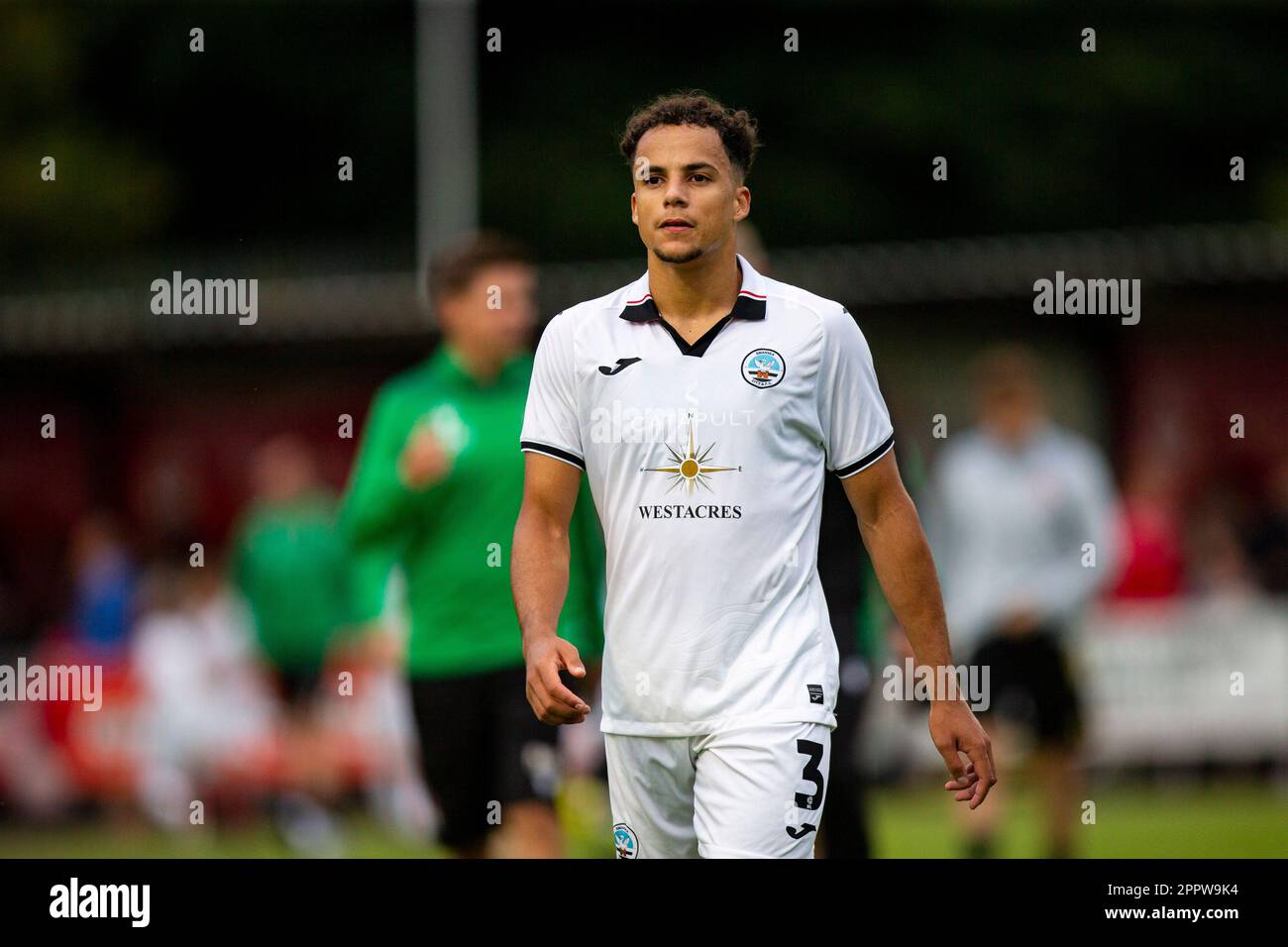 Briton Ferry Llansawel / Swansea City U23 in una pre-stagione amichevole il 27th luglio 2022. Foto Stock