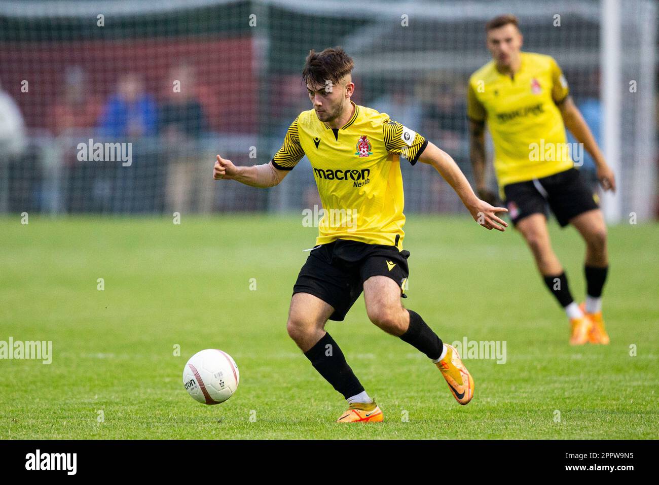 Briton Ferry Llansawel / Swansea City U23 in una pre-stagione amichevole il 27th luglio 2022. Foto Stock