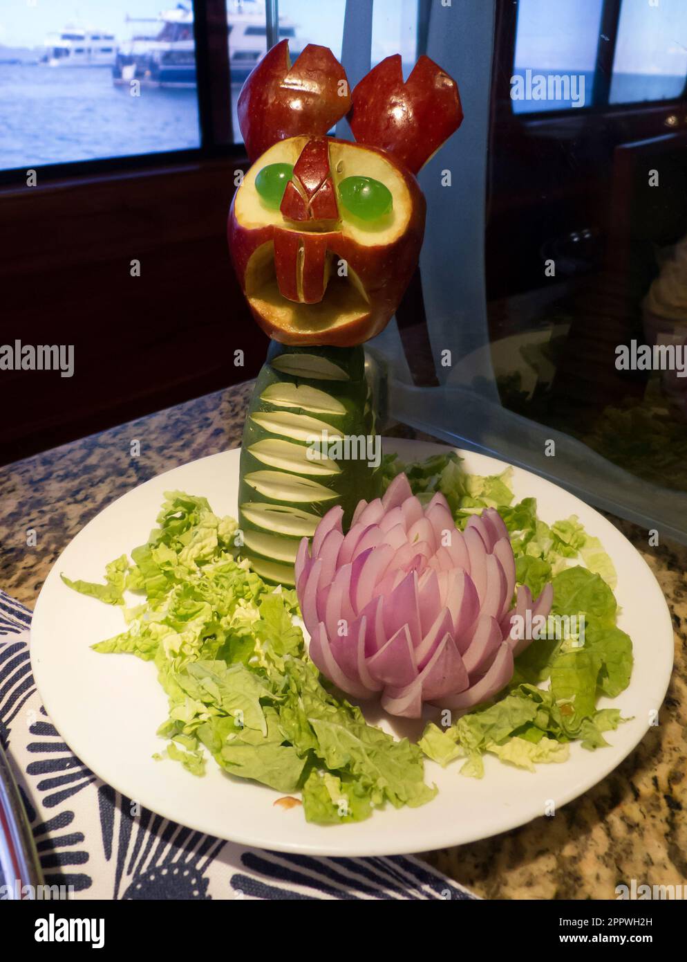 Esposizione a buffet, Isole Glapagos, Ecuador. Foto Stock