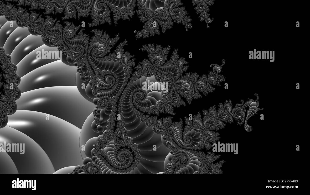 Infinite Mandelbrot Fractal Zoom colorful Art Render astratto matematica Scienza Arte Foto Stock