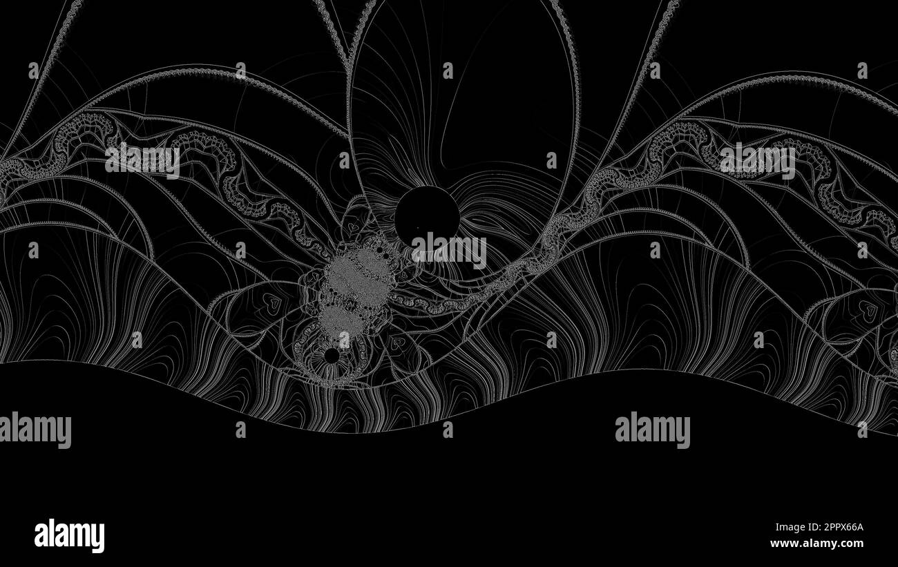 Infinite Mandelbrot Fractal Zoom colorful Art Render astratto matematica Scienza Arte Foto Stock