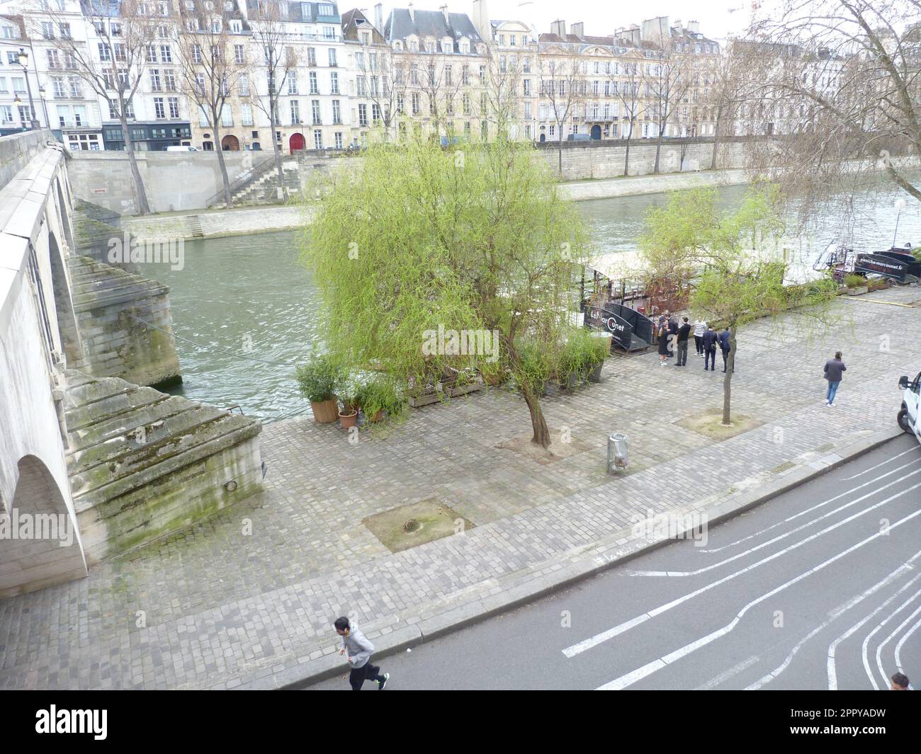 Parigi, la Seine et les quais piétons Foto Stock