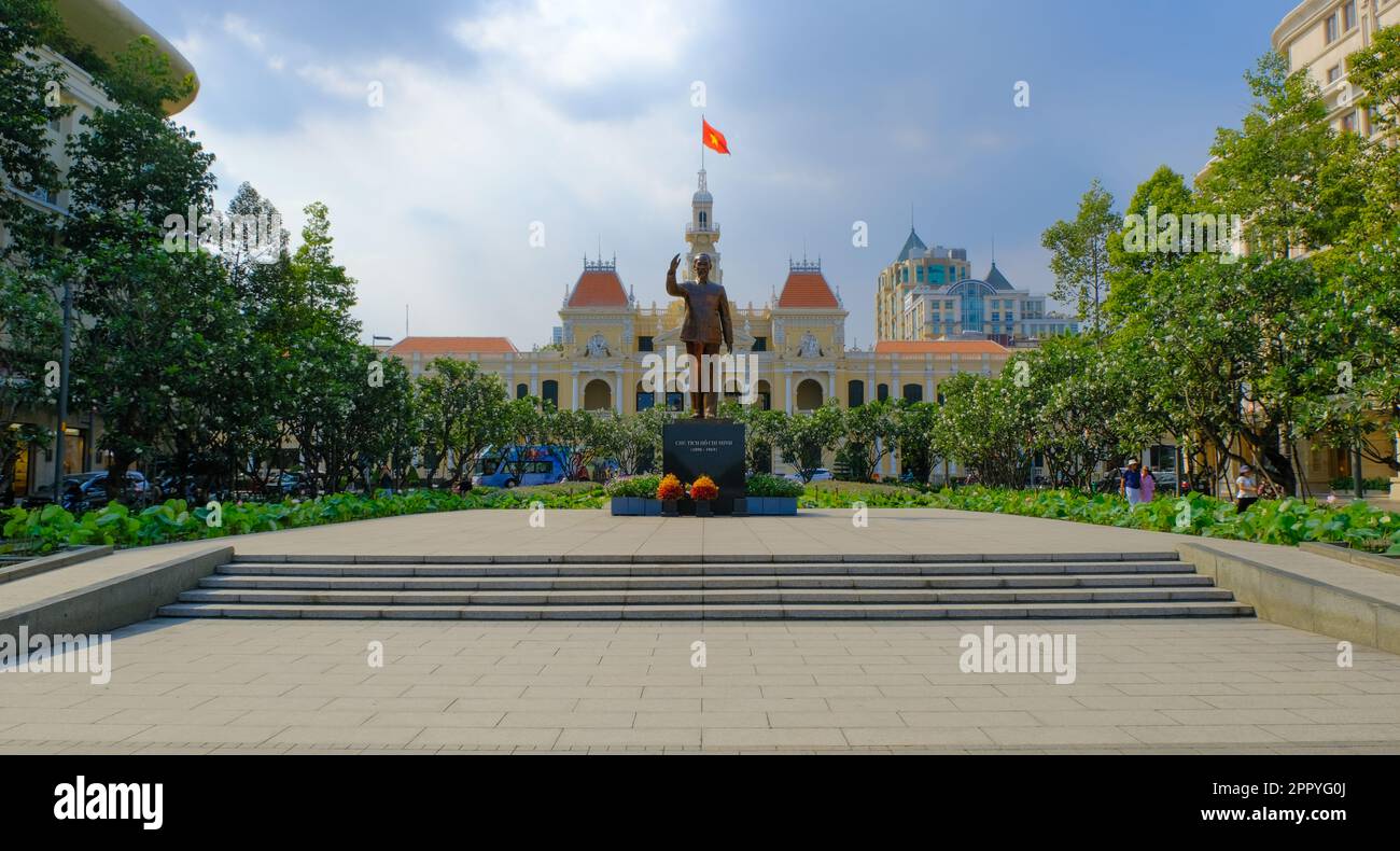 Ho Chi Minh City People's Committee Head Office o meglio conosciuto come ho Chi Minh City Hall, Vietnam Foto Stock