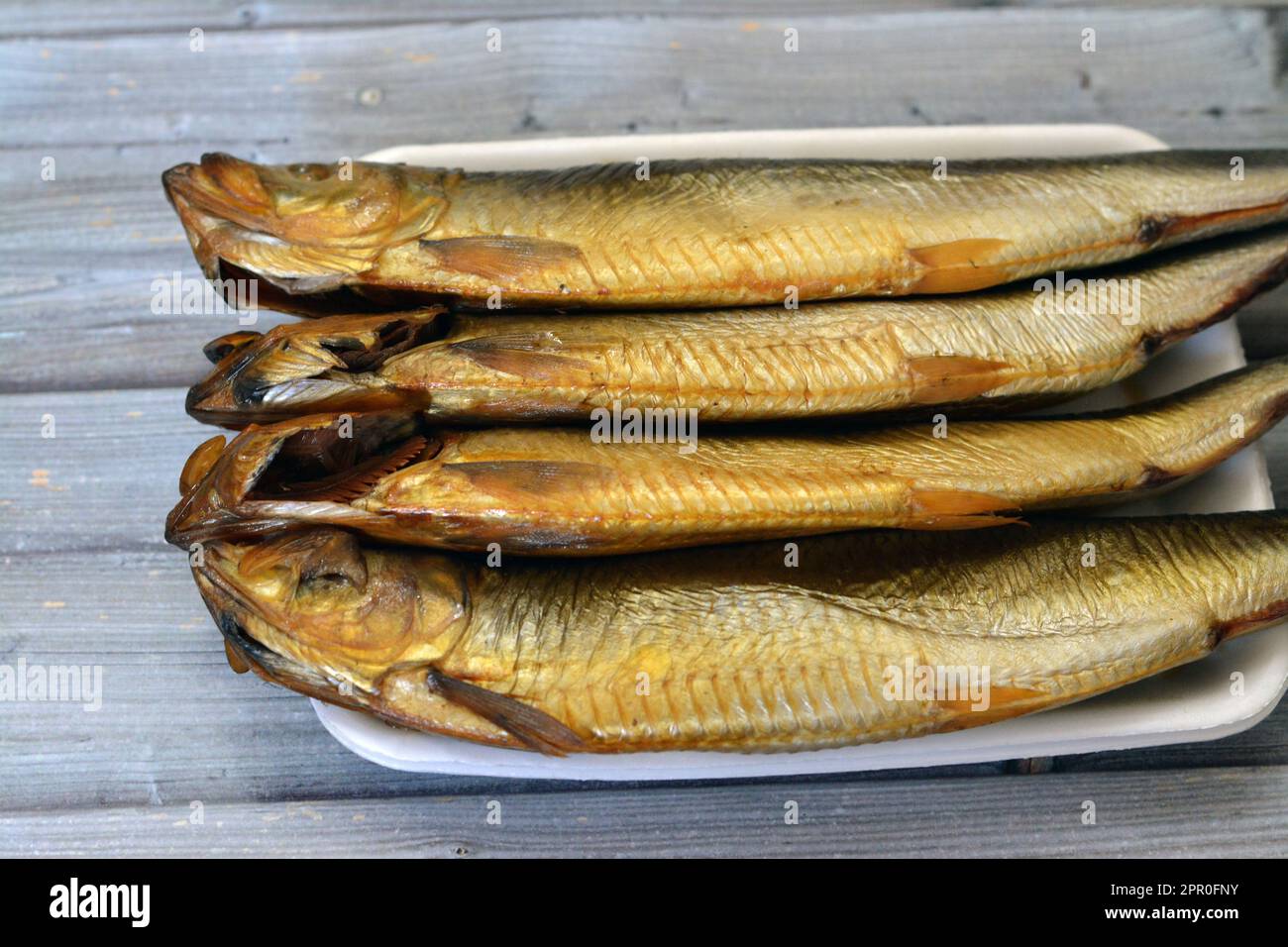 Pesce da foraggio affumicato di aringhe salate, salato e affumicato, conosciuto anche come darlings d'argento, raccolto per la loro carne e uova, e sono spesso utilizzati Foto Stock