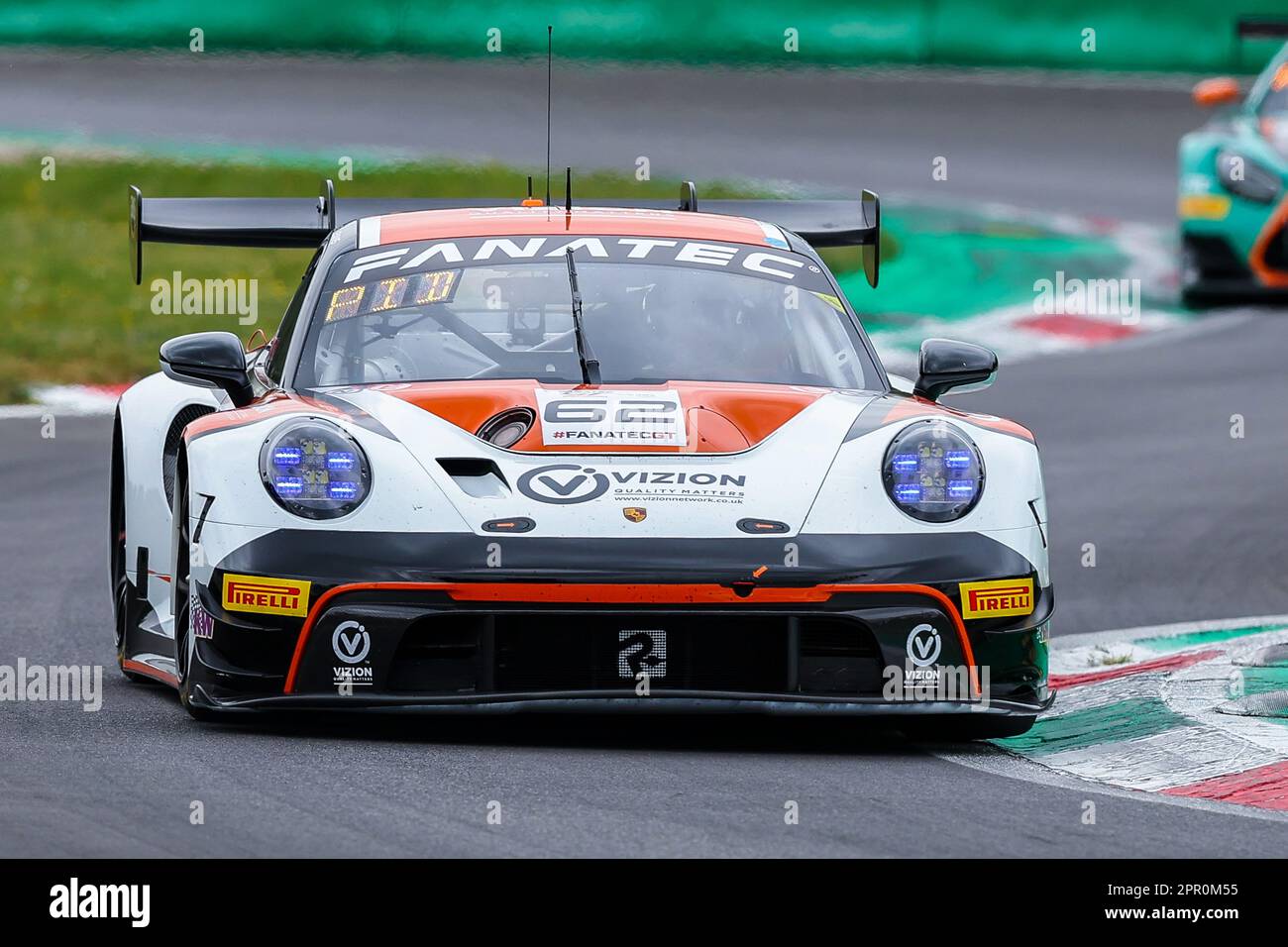 Monza, Italia. 21st Apr, 2023. Porsche 911 GT3 R (992) del Team Parker Racing di Derek Pierce, Kiern Jewiss e Jaxon Evans guida durante il Fanatec GT World Challenge Europe Monza all'Autodromo Nazionale di Monza. (Foto di Fabrizio Carabelli/SOPA Images/Sipa USA) Credit: Sipa USA/Alamy Live News Foto Stock