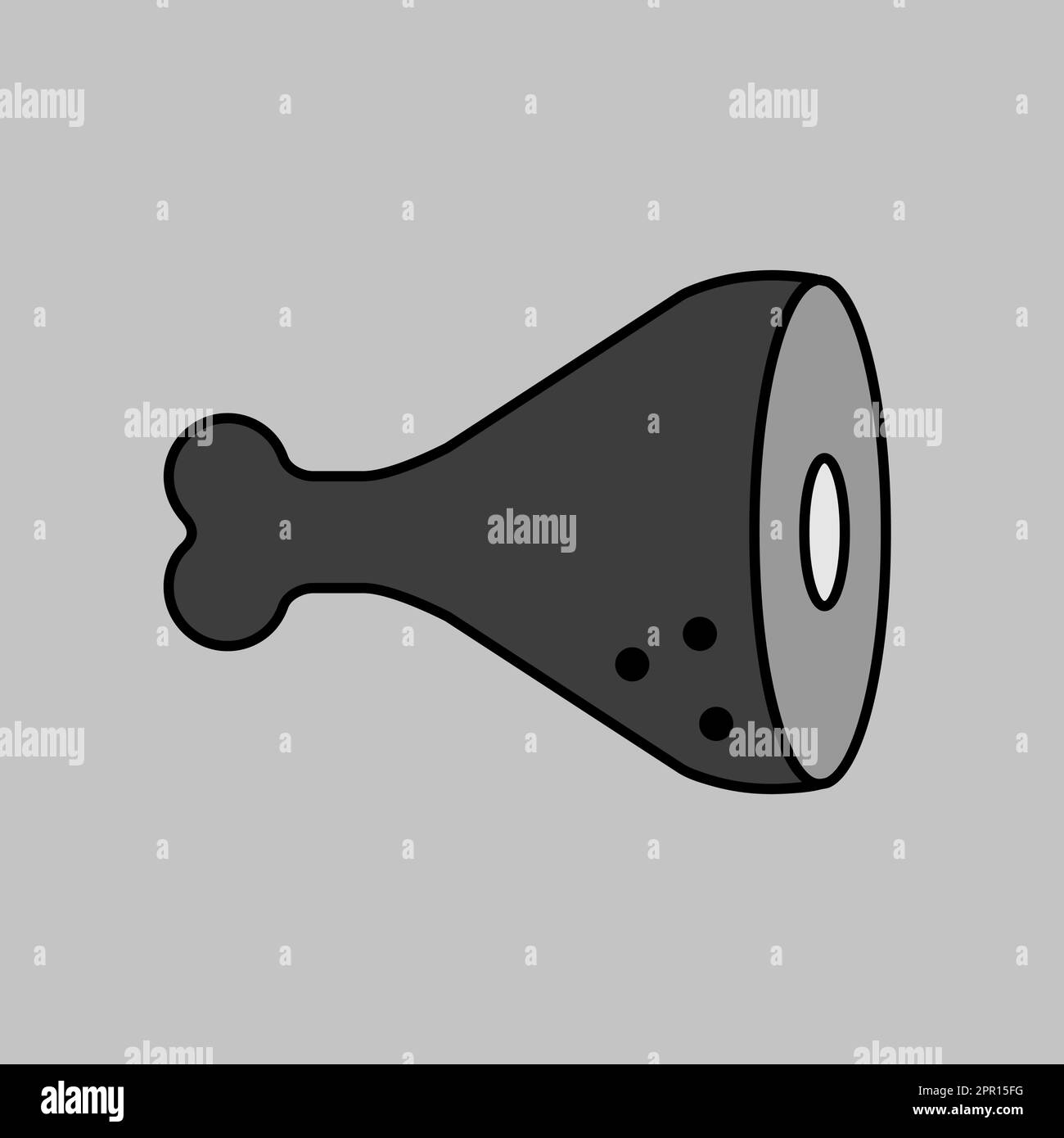 Icona del vettore di gammon di maiale. Barbecue e barbecue grill Illustrazione Vettoriale