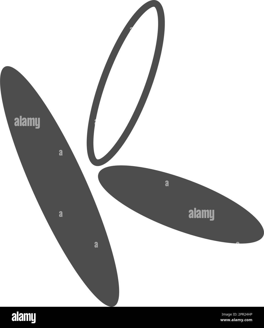 Icona con logo lettera K. Illustrazione Vettoriale