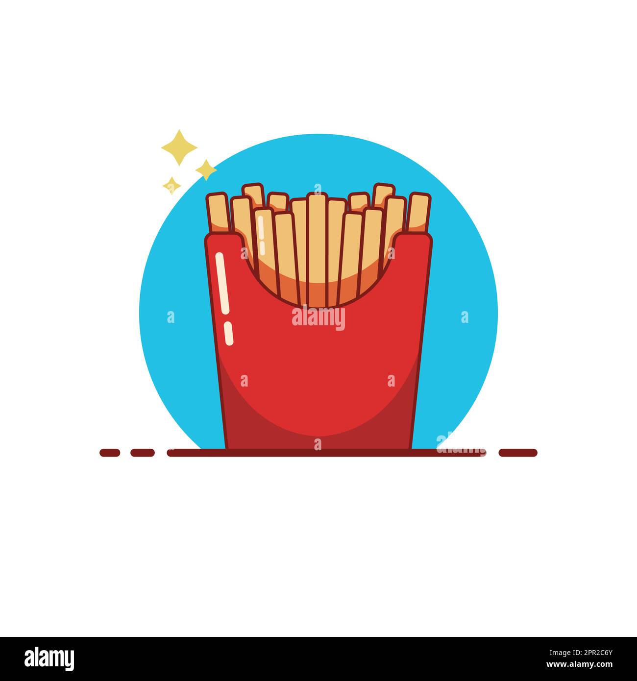 French Fries patata fast food Illustrazione Vettoriale