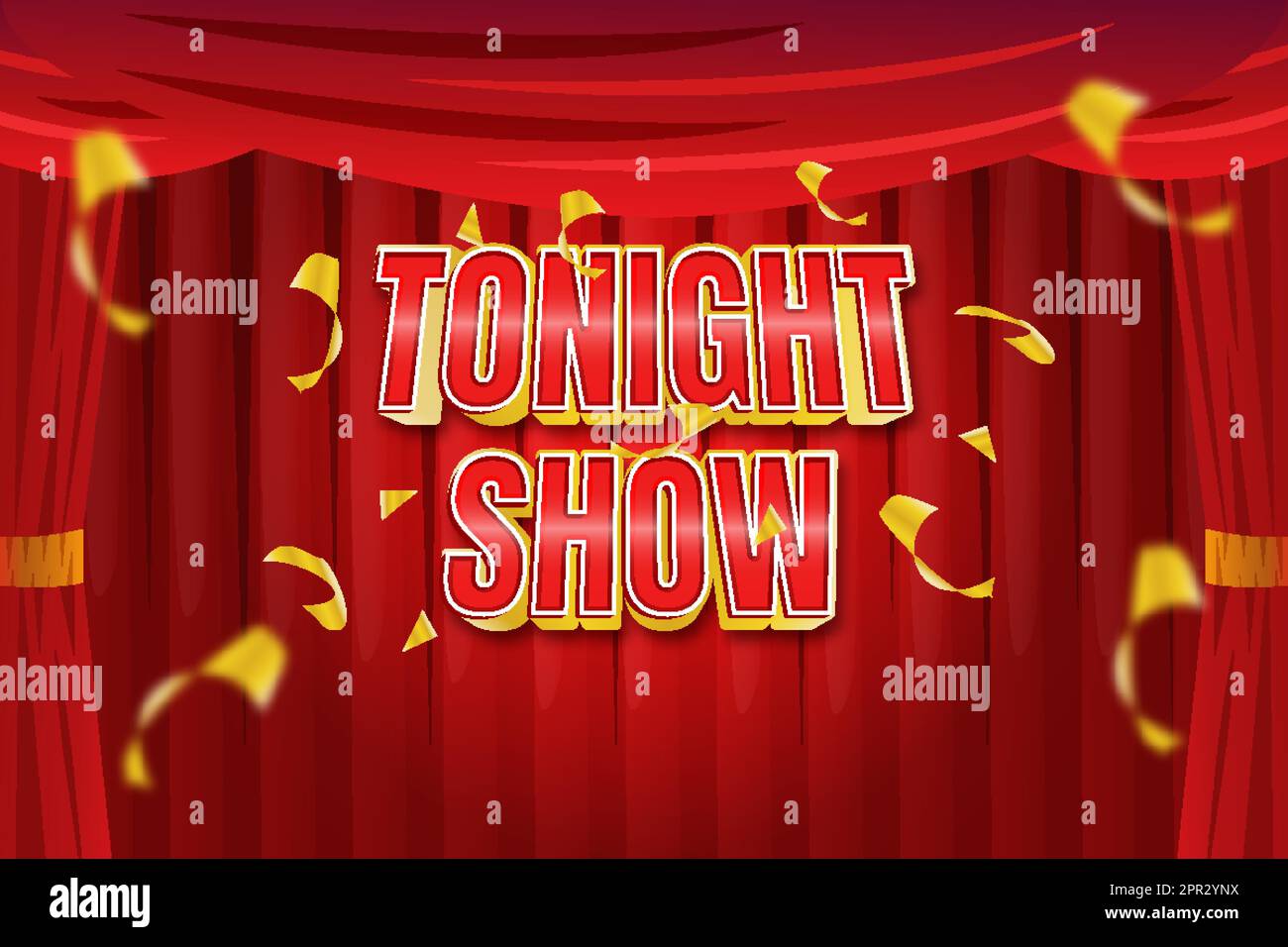 Effetti di testo Tonight show Illustrazione Vettoriale