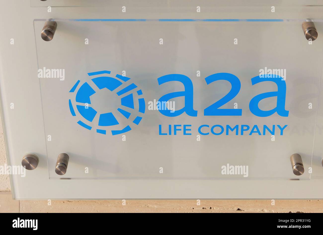 SEGNO DI A2A AZIENDA DI VITA Foto Stock